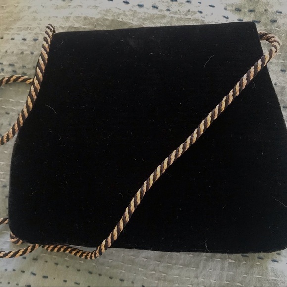 NIB India textile velvet evening purse w/stones & metallic Smithsonian Institute - Picture 3 of 10